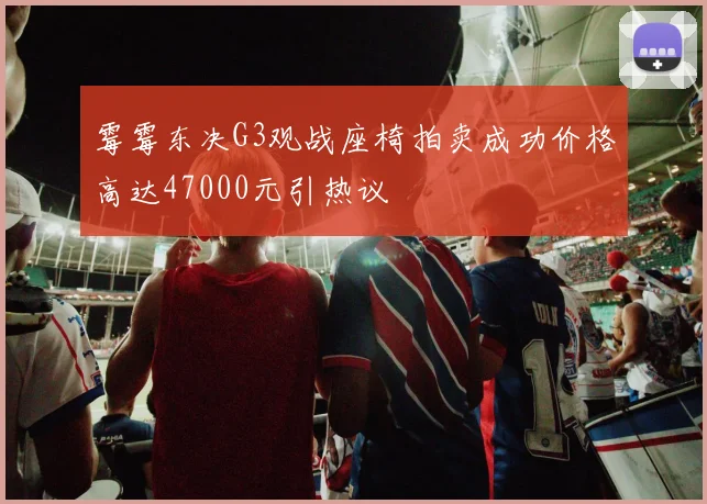 霉霉东决G3观战座椅拍卖成功价格高达47000元引热议
